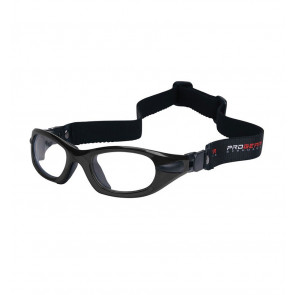 Sports glasses PROGEAR Eyeguard M, shiny metallic black